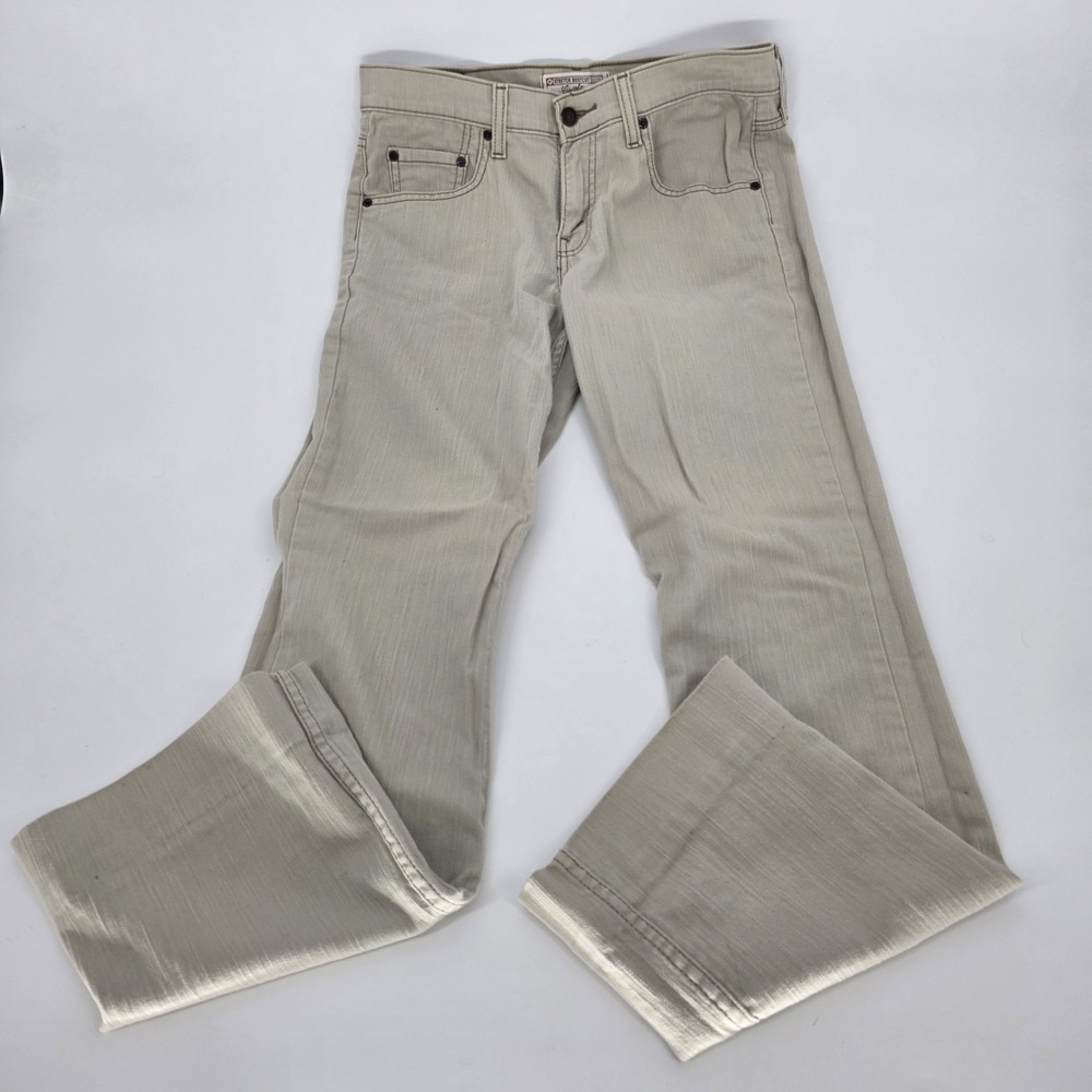 Y2K Signature by Levi Strauss Women's Size 8M Bootcut Jeans Light Beige Stretch